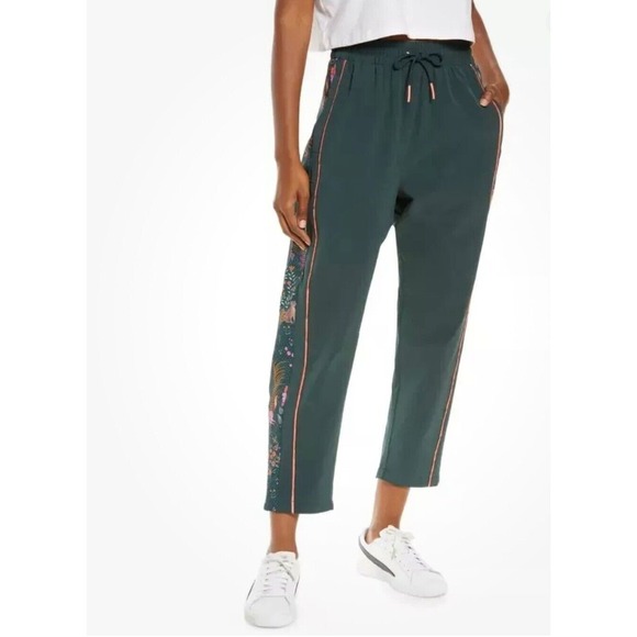Puma‎ x Liberty Floral Track Pants Green Gables 532528 80 Womens Size MEDIUM NWT
